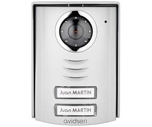 Avidsen - Platine de Rue 2 Boutons de Fils, Caméra Couleur équipée de LED infrarouges pour la Vision Nocturne, Microphone, Bouton d'appel et Haut-Parleur intégré - 112299