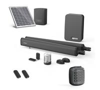 Avidsen Teha 410 Solaire, Motorisation Portail Battant Solaire, Kit Automatisme Complet, Pistons Électriques, 3.5m et 300kg, Panneau Solaire 20W, Clavier à Code, 4 Télécommandes, Sécurité, Sans Fil