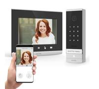 Avidsen Visiophone Filaire connecté interphone vidéo avec ecran 7 Pouces connecté a Votre Smartphone avec Clavier à Code intégré - Extel Code Connect