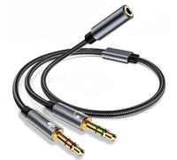 Avigers Adaptateur Jack Audio Stéréo 3,5mm, Audio Double Jack Adaptateur Splitter Y Micro Casque, 3.5mm Femelle à 2 Dual 3.5mm Mâle pour Gaming Headset, Earphone, Speaker, Desktop, Laptop, PS4