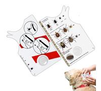 Avigers Lot de 2 cartes à tiques avec loupe pour humains, enfants, chiens et chats, pour l'extérieur, le camping et les animaux domestiques, pour retirer les tiques des animaux de compagnie ou des