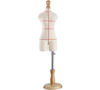 AviiSo Buste de Couture 1/2 1/3 1/4 Taille Mini petit mannequin femme pour la couture/création de patrons, Forme vestimentaire demi-échelle, avec support en bois (Pas adulte pleine taille) ( Color : W