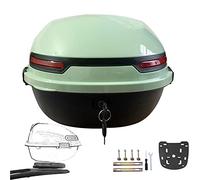 AVIITI Top Case Universel pour Moto avec Dossier Et Serrure De Sécurité Sacoche pour Coffre Et Porte-Bagages pour Le Support De Siège Arrière De Moto Ou De Cyclomoteur,Vert,32x39x26cm