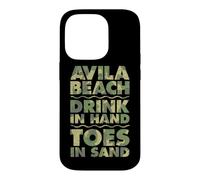 Avila Beach, Boisson à la Main et Pieds dans Le Sable Coque pour iPhone 14 Pro