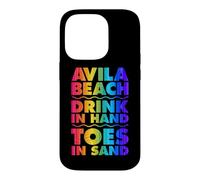Avila Beach, Boisson à la Main et Pieds dans Le Sable Coque pour iPhone 14 Pro