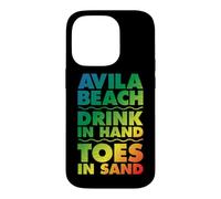 Avila Beach, Boisson à la Main et Pieds dans Le Sable Coque pour iPhone 14 Pro