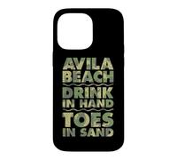 Avila Beach, Boisson à la Main et Pieds dans Le Sable Coque pour iPhone 14 Pro Max