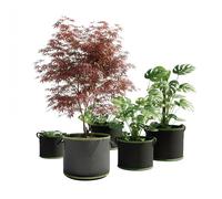 Avilia - 5 boîtes de jardin en tissu respirant avec poignées résistantes, idéales pour le jardin, les fleurs et les petits arbres, faciles à déplacer et avec drainage naturel pour une croissance saine