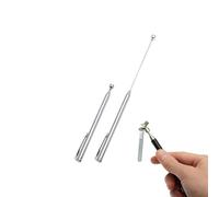 Avilia Aimant extensible en forme de stylo - Outil pratique pour soulever des objets, extensible jusqu'à 62 cm, en métal argenté, idéal pour les mécaniciens et les amateurs
