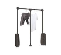 Avilia Bâton porte-manteau pour armoire - Tige télescopique en acier, couleur Moka, 83-115 cm, portée 12 kg, adaptable et montage facile