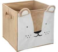 Avilia Boîte de rangement pliable en velours - Organisation des jeux de vos enfants - Coffre à jouets - Boîte de rangement pour enfants - 29 x 29 cm - Marron