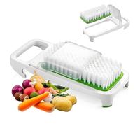 Avilia Brosse à légumes avec Poils rigides en Nylon avec étui Anti-éclaboussures - Outil de Cuisine idéal pour Nettoyer en Profondeur Les Fruits et légumes - Poignée Ergonomique et Facile à Nettoyer