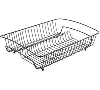 Avilia Égouttoir à Vaisselle rectangulaire pour évier - Égouttoir à Vaisselle et Verres pour Cuisine, en métal, 50 x 37 x 14 cm, Noir