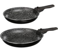 Avilia Ensemble de casseroles antiadhésives pour induction - gaz - électrique - halogène et vitrocéramique avec poignées amovibles - Performance maximale - Parfait pour la cuisine moderne - 24 x 28 cm