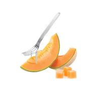 Avilia Fourchette multi-usages pour trancher en cubes melon ou pastèque en acier inoxydable - idéale pour des occasions spéciales, taille et servir rapidement directement de la fourchette - Lavable au