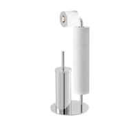 Avilia Lampadaire et Brosse de Toilette chromé, Peu encombrant, Design élégant et Fonctionnel, Installation Facile, 56 x 22 x 2,51 cm