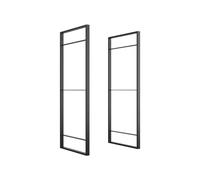 Avilia Lot de 2 Cadres pour étagères murales - Structures Verticales pour bibliothèque composables avec Accessoires Inclus, idéales pour Cuisine, Salon, Salle de Bains, en Acier Noir, 83 x 35 cm