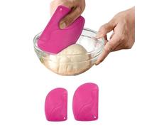 Avilia Lot de 2 spatules en plastique rose - idéales pour pâtes, crèmes et chocolat avec design ergonomique et flexible - fabriquées en matériaux résistants et durables, faciles à nettoyer