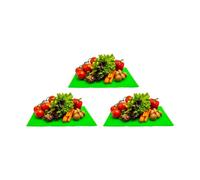 Avilia Lot de 3 tapis anti-moisissure pour réfrigérateur 50 x 30 cm, anti-condensation et fraîcheur - Tapis de réfrigérateur lavable, en polyuréthane respirant, adaptable et réutilisable