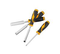 Avilia Lot de 4 ciseaux à bois, parfaits pour la sculpture et la restauration, avec poignées en plastique bi-composant antidérapantes et ergonomiques, de 8 - 12 - 20 - 26 mm