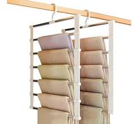Avilia - Lot de 6 cintres en métal et Plastique avec 6 tringles pour Armoire ordonnée et Fonctionnelle, idéales pour Pantalons, Chemises et Serviettes, Design Moderne et indéchirable