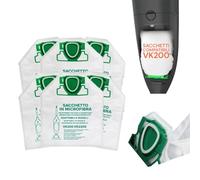 Avilia - Lot de 6 sacs Folletto VK200 adaptables Vorwerk en microfibre multicouche avec fermeture automatique pour filtration efficace et remplacement hygiénique