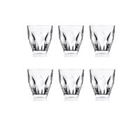 Avilia Lot de 6 verres à eau, vin et boissons - Set de verres de table avec décoration en verre, 95 x 88 mm, 33 cl