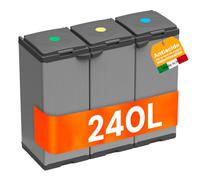 Avilia Meuble poubelle pour collecte différenciée - Tris bacs à ordures, 80 - 110 l, 102 x 39,5 x 85 cm