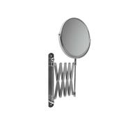 Avilia Miroir cosmétique Rond pivotant Mural - Miroir avec agrandissement, Ø 16 cm, Bras Extensible jusqu'à 57 cm, pivotant 180 °, Argent