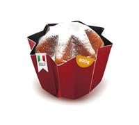 Avilia Moule à panettone Pandoro en aluminium rouge 22 cm - Idéal pour cuisiner des gâteaux de Noël - Résistant et durable dans le temps, assure une distribution uniforme de la chaleur - 800 g