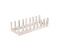 Avilia Organisateur de couvercles pour 8 pièces - Porte-couvercles, étagère de cuisine en plastique résistant avec pieds, ne passe pas au lave-vaisselle, 37 x 14,8 x 12 cm, blanc