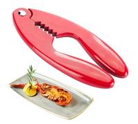 Avilia Pince pour crustacés en métal résistant - Pince à éplucher Homard Rouge 23 x 10 x 1,5 cm, Lavable au Lave-Vaisselle, Ouverture Facile pour crustacés
