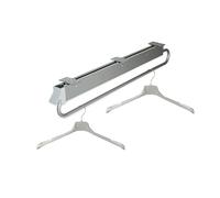 Avilia Porte-manteau amovible pour armoire 800 mm avec barre coulissante et poignée avant - Organisateur de placard polyvalent en acier et plastique, gris métallisé