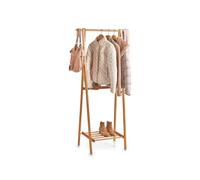 Avilia Porte-manteau avec étagère en bois de bambou - Porte-manteau avec étagère - Organisateur vertical pour vêtements et accessoires - 73,5 x 44,5 x 159 cm