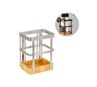 Avilia Porte-ustensiles de cuisine - Panier à outils compact pour cuisine et salle de bain, en métal, 10 x 13 x 17 cm, argenté