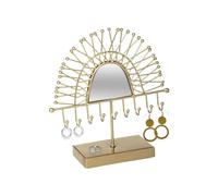 Avilia Présentoir à bijoux avec miroir 26 cm - Stand Boîte à bijoux de table - Présentoir pour bijoux - Or 25 x 8 x 25 cm
