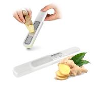 Avilia Râpe 2 en 1 avec filtre intégré pour gingembre ou citron - Idéal pour créer des infusions ou des cocktails - Lames résistantes en acier inoxydable, idéales pour une râpe extra fine, facile à