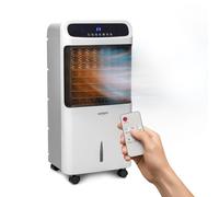 Avilia - Refroidisseur évaporatif Trio Clima 4in1 froid/chaud 80-2000 W avec humidification, purification de l'air, réservoir 10L, minuterie 12H, télécommande et roues pour maison et bureau