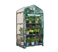 Avilia Serre Portable 3 étages avec Couvercle en PVC Amovible 70 x 47 x 126 cm - Idéal pour Jardin et Balcon : Mini Serre Verticale pour Plantes, Montage Facile, Protection optimale hivernale