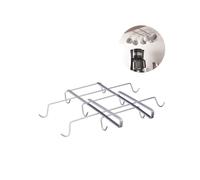 Avilia Sous-plateau porte-tasses de cuisine - Égouttoir pour tasses à suspendre en métal, 6 x 37 x 29,5 cm, argenté