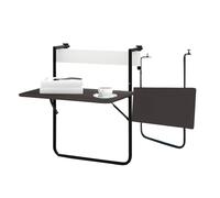 Avilia Table Pliante de Balustrade en métal 70 x 79 x 88 cm Anthracite, Hauteur réglable, Design Compact, résistant aux intempéries