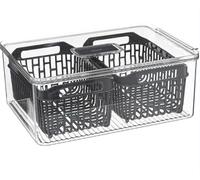 Avilia Tidy Organiseur de réfrigérateur pour économiser de l'espace et organisation parfaite pour votre cuisine - 32 x 22 cm