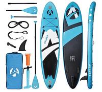 Aviner Stand Up Paddle Gonflable, Paddle Gonflable Set, 150KG/ 305×71×15cm, Set Paddle Gonflable Adulte avec Accessoires complets Premium pour Tous Les Niveaux, Bleu Clair