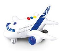 avion 17cm a friction lumineux et sonique Bleu G