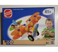 Eichhorn Jeu de construction en bois Avion 4 en 1 – 85 pièces – Dès 4 ans – Hêtre FSC