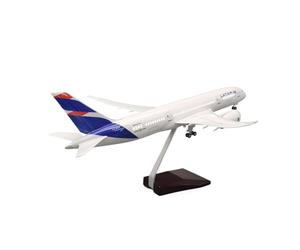 Avion à échelle 47 cm 1/130 pour avion Latam B787 en résine moulée sous pression Modèle Science Popularisation Prop Convient pour la décoration (avec lumière)