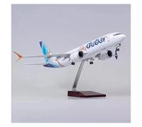 Avion à échelle 47CM 1/85 pour 737MAX Dubai Airline, modèle d'avion moulé sous Pression, modèle d'avion léger et à Roues adapté à l'affichage (sans lumière)