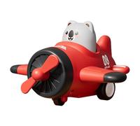 Avion à Friction - 11cm Jouet Aéroplane Inertie, Résistant aux Chutes Forme Animale | Appareil Pousser et Partir pour Garçons Filles, Matière ABS Véhicule Motorisé, Interaction Parent-Enfant