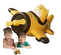 Avion à Friction - 11cm Jouet Aéroplane Inertie, Résistant aux Chutes Forme Animale | Appareil Pousser et Partir pour Garçons Filles, Matière ABS Véhicule Motorisé, Interaction Parent-Enfant