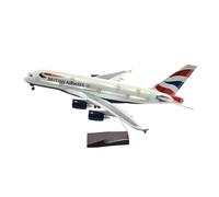 Avion à l'échelle 1:160 46 cm pour British Airways Airbus A380 modèle d'avion en résine moulée sous pression Convient pour la décoration (avec lumière)